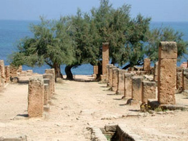 Cardo maximus dans les ruines de Tipasa